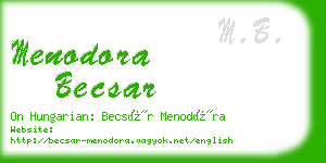 menodora becsar business card